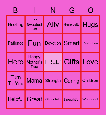 MOTHER'S DAY BINGO Card