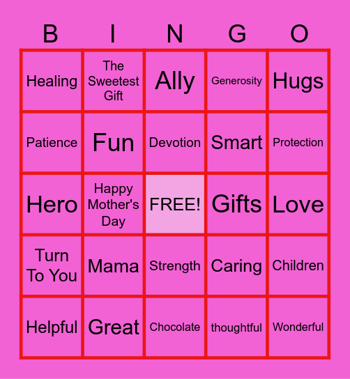 MOTHER'S DAY BINGO Card