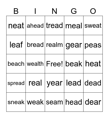 long or short ea Bingo Card