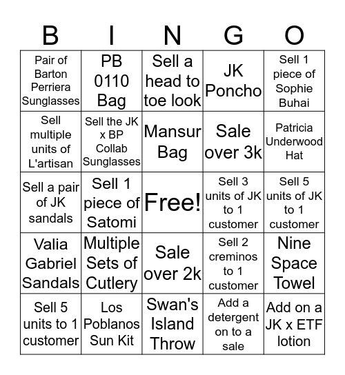 MCA BINGO!!!! Bingo Card