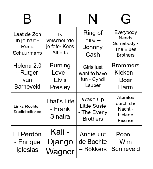 Familie TER STEEG Bingo Card