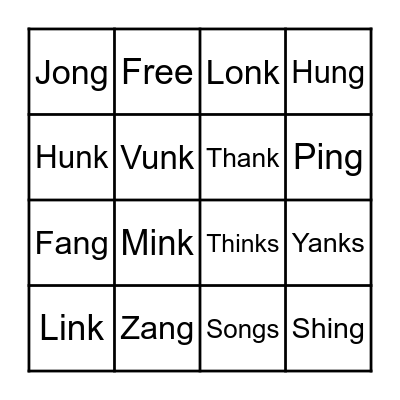 Wilson 2.1 Bingo Card