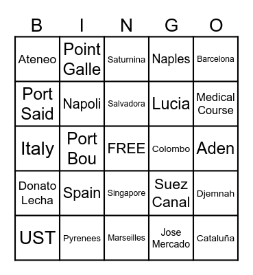 BINGO MO TO! Bingo Card
