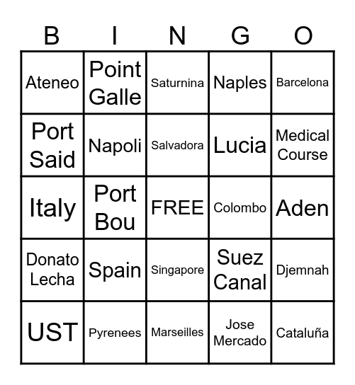 BINGO MO TO! Bingo Card