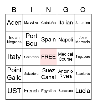 BINGO MO TO! Bingo Card