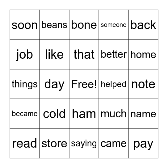 Bingo Card