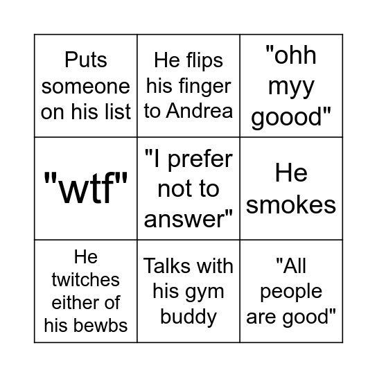 Charalambos Bingo Card