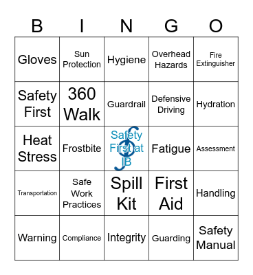 IB Safety Bingo Card