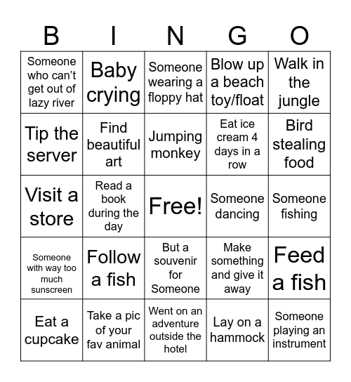 Mexico Binxico Bingo Card
