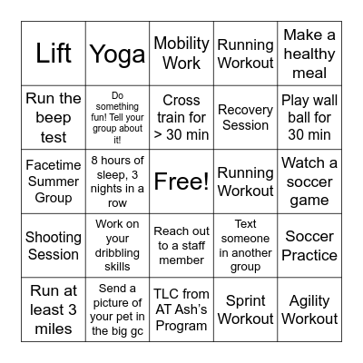 2024 Summer Bingo Card