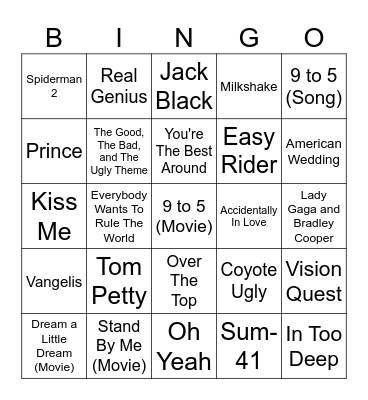 Movies  1 Bingo Card