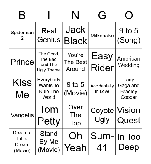 Movies  1 Bingo Card