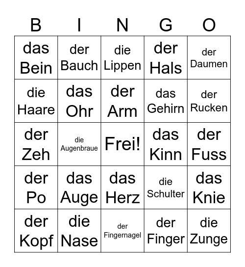 der Koeper! Bingo Card