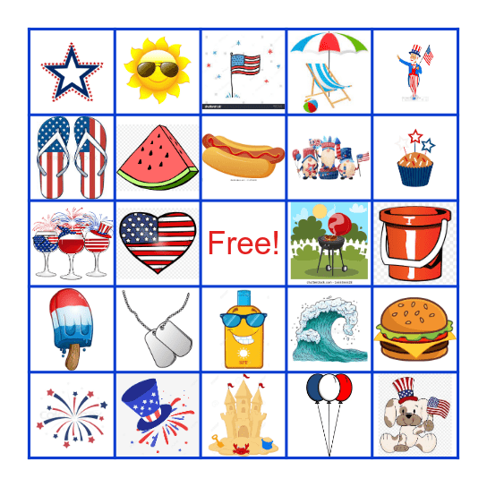 Memorial Day Bingo Card