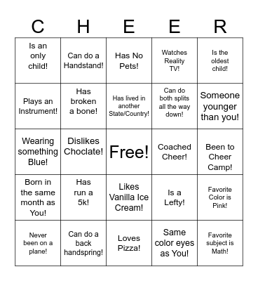 HUMAN BINGO Card