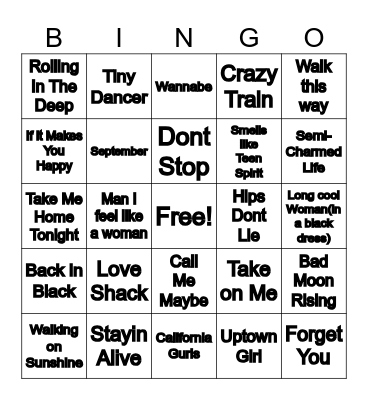 Singo Bingo Round 1 Bingo Card