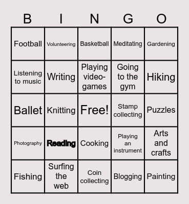 FUNTIME BINGO Card