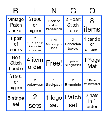 EDC Madness Bingo Card