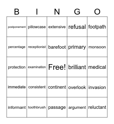 Rewards Lesson 12 Bingo Card