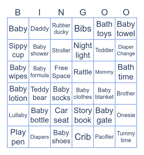 baby on the way! Bingo Card