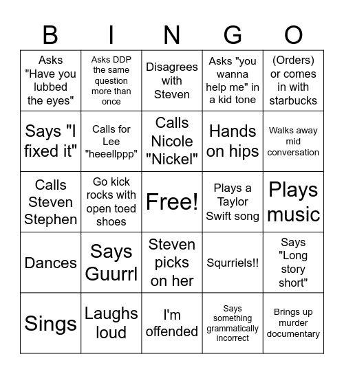 Maribel Bingo Card