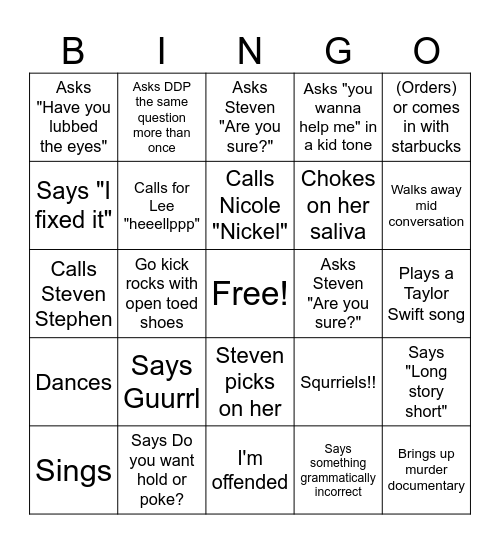 Maribel Bingo Card