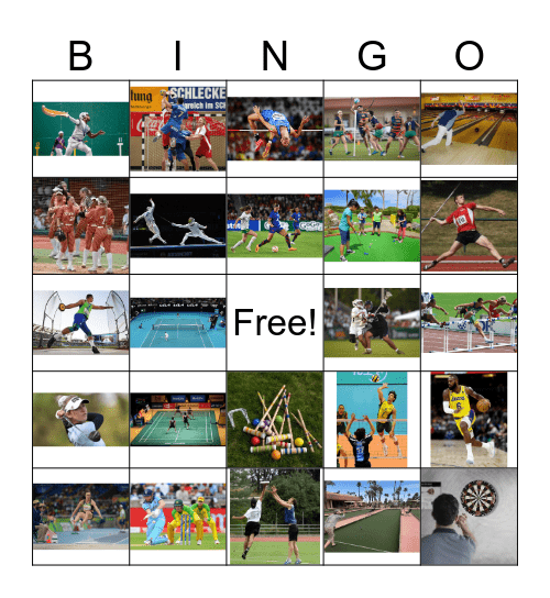Sports Bingo Card