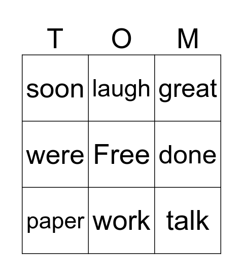 Week 19 BINGO Card