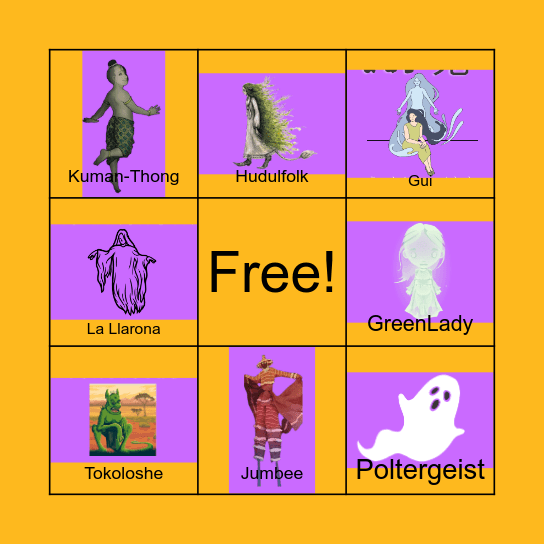 Haunted Bingo Card