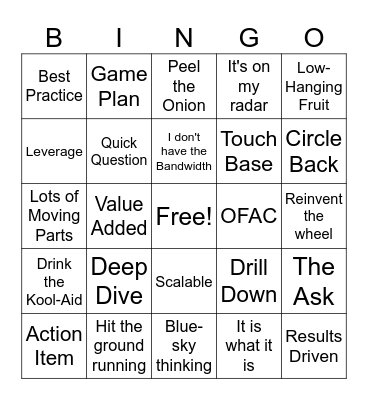 Avadian Bingo Card