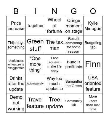 Bunqgo Bingo Card