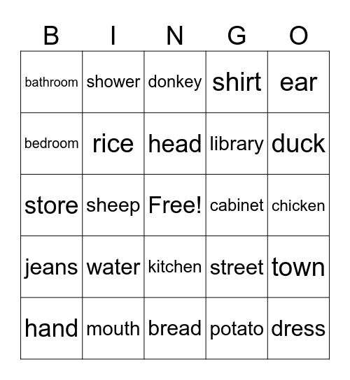 Book 1 Bingo Card