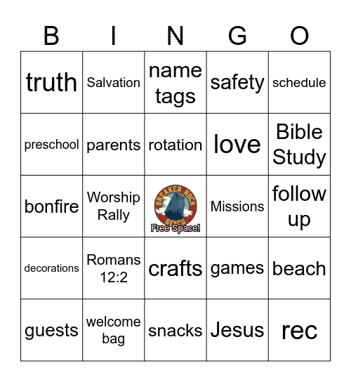 Breaker Rock Beach Bingo Card