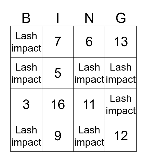 No7 lash impact mascara golden ticket Bingo Card