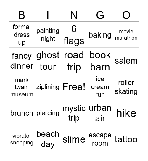 hot girl summer 2024 Bingo Card