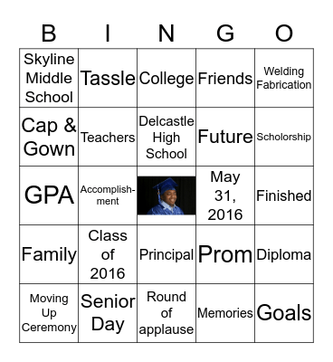 Congrats Grad Bingo Card