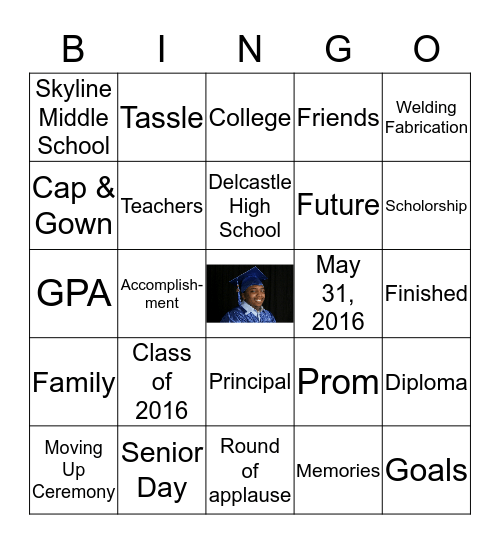 Congrats Grad Bingo Card