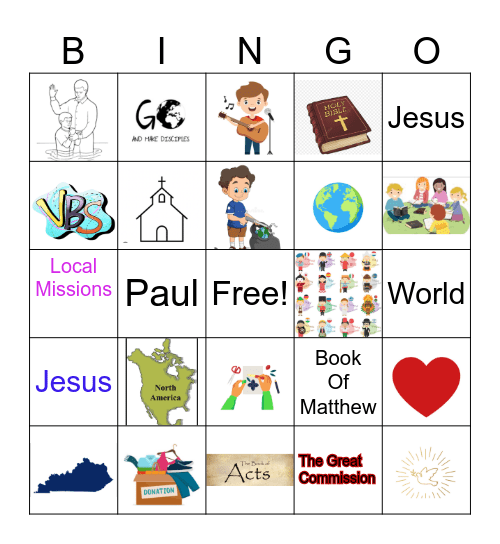 Missions Bingo Card