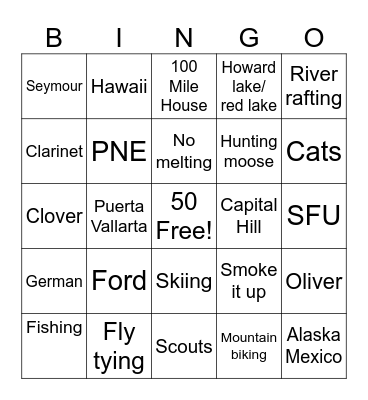 James Bingo Card