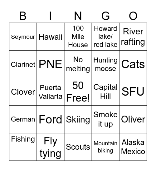 James Bingo Card