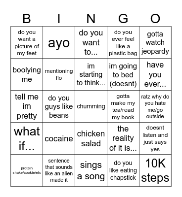 Bool Bingo Card