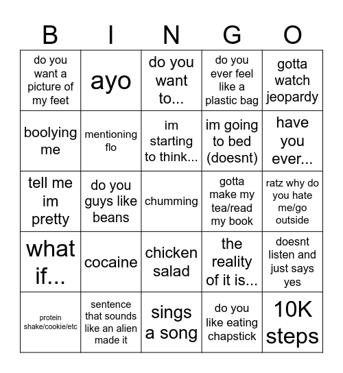 Bool Bingo Card