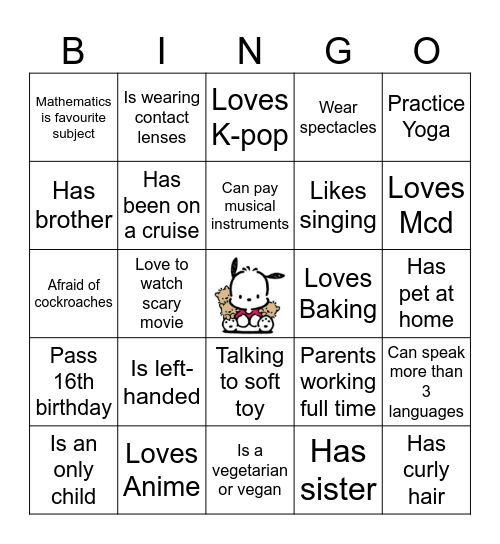 Kenisha's Sweet 16th Birthday Bash Bingo Card