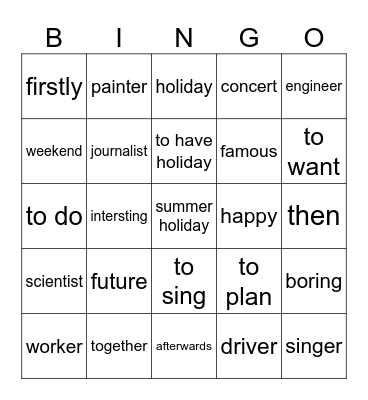 Book 1/21-24 Bingo Card