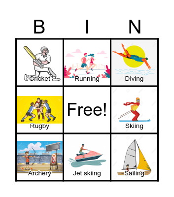 Sports Bingo Card