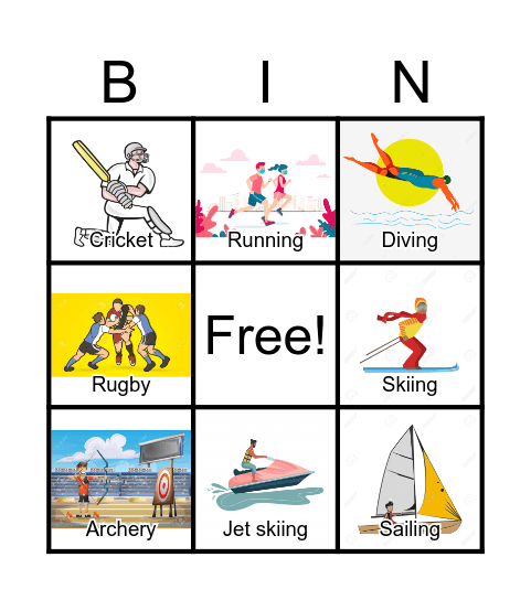 Sports Bingo Card