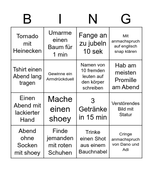 Prag Bingo JayJay Bingo Card