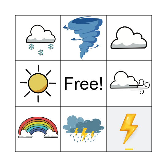 La meteo Bingo Card