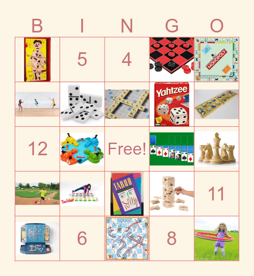 GAMES Bingo Card