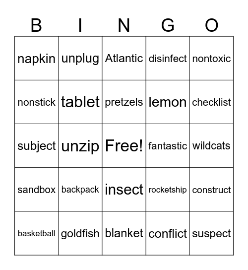 Wilson Step 3 Review Bingo Card